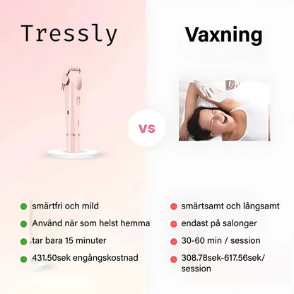 2-i-1 smärtfri bikinihårtrimmer