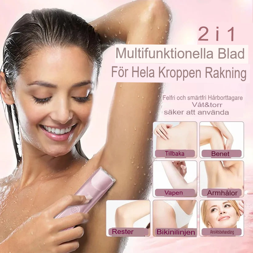2-i-1 smärtfri bikinihårtrimmer